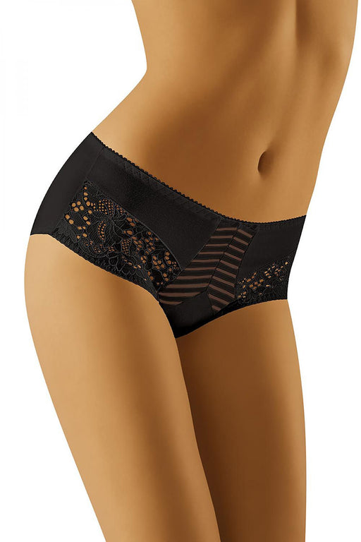 Lace Accentuated Floral Full Briefs - Wolbar 30636