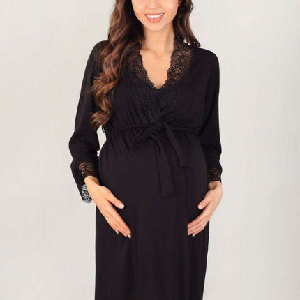 Elegant Lace Maternity Gown for Fashionable Moms