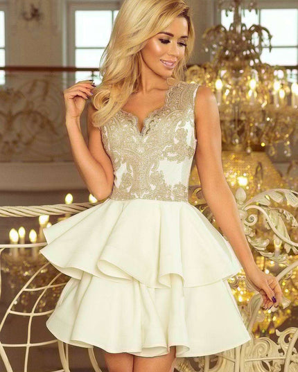 Lilac Lace Charlotte Evening Gown by Numoco