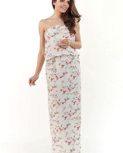 Chic Strapless Elastic-Waist Maxi Dress - Daywear Collection