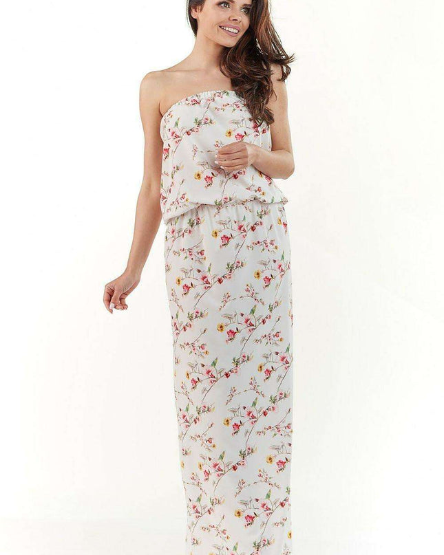 Chic Strapless Elastic-Waist Maxi Dress - Daywear Collection