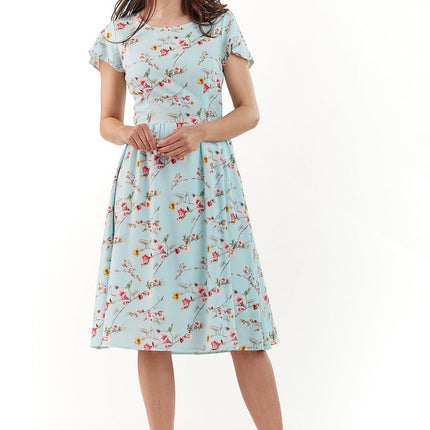 Ruffled Sleeve Flounce Midi Dress - Très Elite