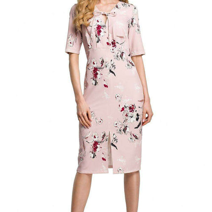 Elegant Floral V-Neck Midi Dress