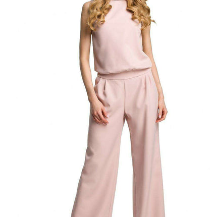Chic Trousers Ensemble with Slit Back Detail
