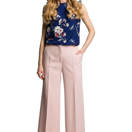 Chic Wide-Leg Trousers for Women with Convenient Side Pockets