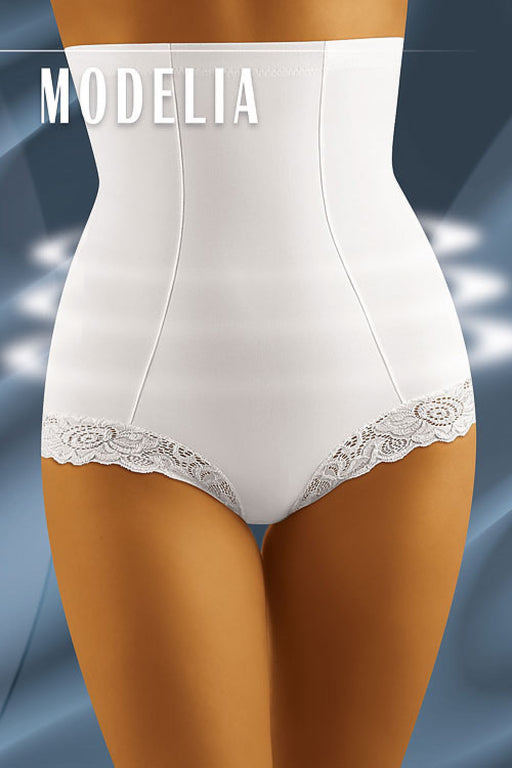 Lace-Embellished High-Waist Shaping Panties by Wolbar