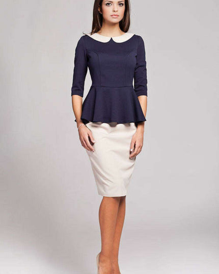 Chic Red Blouse with Removable Be-be Collar