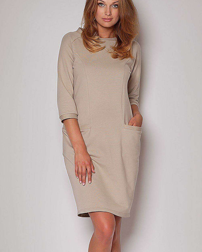 Elegant Cotton Daydress with Boat Neck – Perfect for Every Event