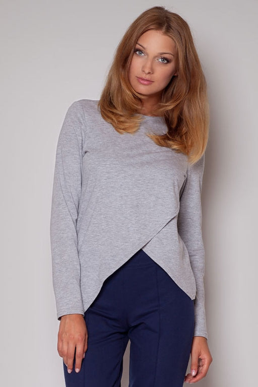 Stylish Asymmetrical Blouse with Cut-Out Detailing for Casual Elegance