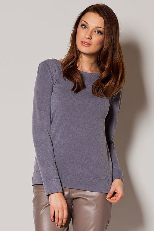 Chic Bow-Back Sweater with Teardrop Detail