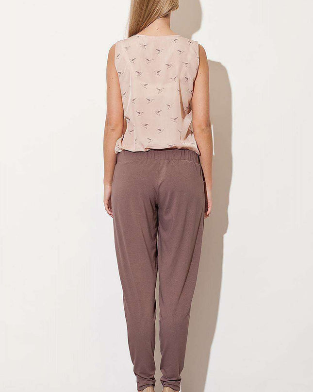 Elegant Comfort: Women's Tailored Trousers with Adjustable Waist Tie for Timeless Style