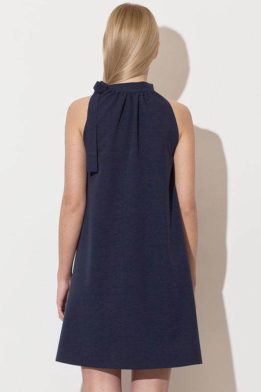 Navy Blue Figure-Enhancing Summer Dress by Figl