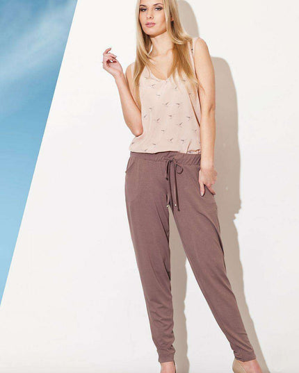 Elegant Comfort: Women's Tailored Trousers with Adjustable Waist Tie for Timeless Style