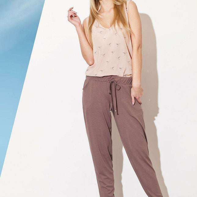 Elegant Comfort: Women's Tailored Trousers with Adjustable Waist Tie for Timeless Style