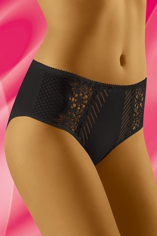 Elegant Lace-Trimmed High-Waist Panties: Wolbar Full-Coverage Underwear - Luxurious Style and Comfort