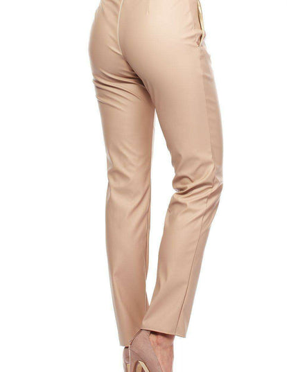 Chic Eco-Friendly Straight Leg Trousers with Practical Side Pockets - Model 35780 Moe for Women