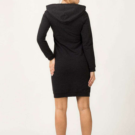 Casual Sporty Hooded Knit Dress - Ideal for Everyday Wear