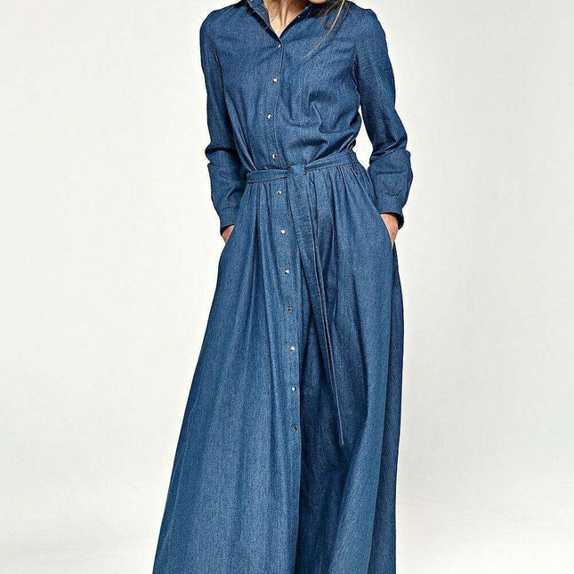 Spring Bloom Maxi Shirt Dress For Women Casual Chic