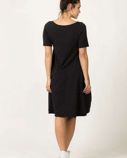 Chic Charcoal Sweater Dress for Effortless Style