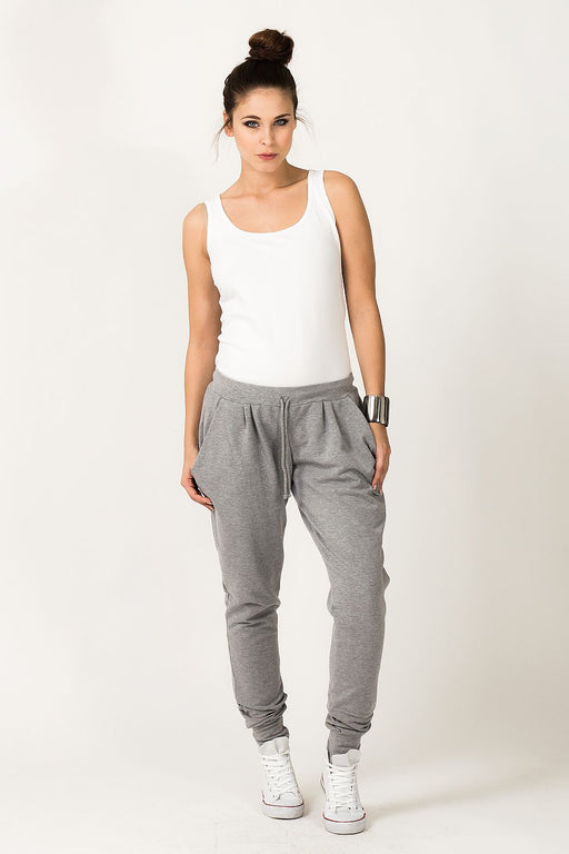 ComfortFit Grey Sweatpants with Ribbed Hem - Style 36109 Tessita