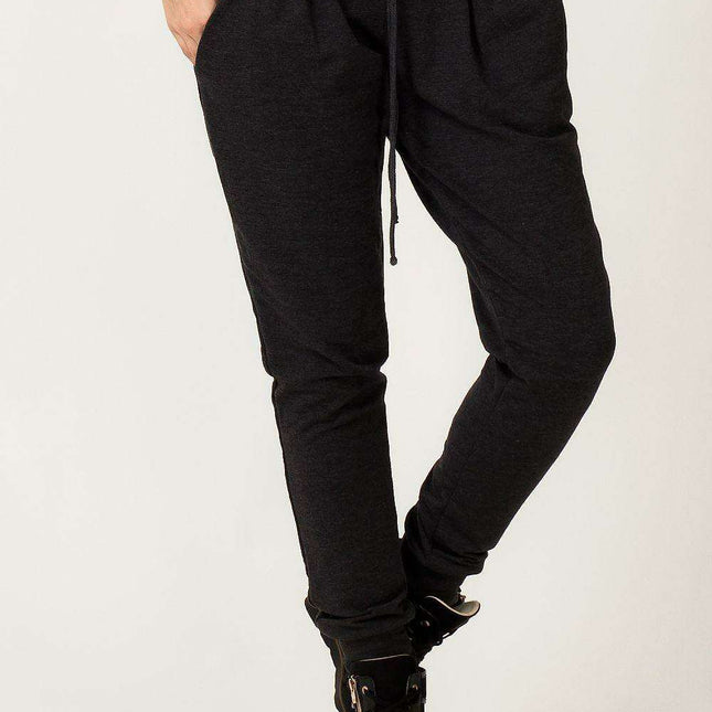 Trendy Dark Grey Wide Hem Sweatpants - Tessita Loungewear Essentials