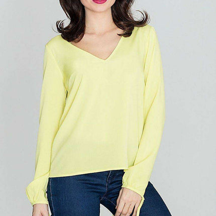 Heartline Tie-Up Chic Blouse - Spandex-Polyester Viscose Blend