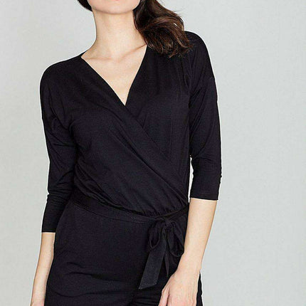 Elegant Knit Jumpsuit with Adjustable Waist Tie