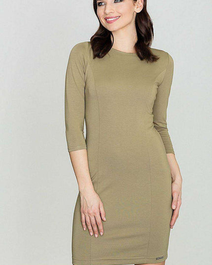 Sleek Curvy Cut Mini Dress with Mesh Back Detail