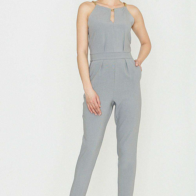 Sophisticated Chain-Detail Jumpsuit