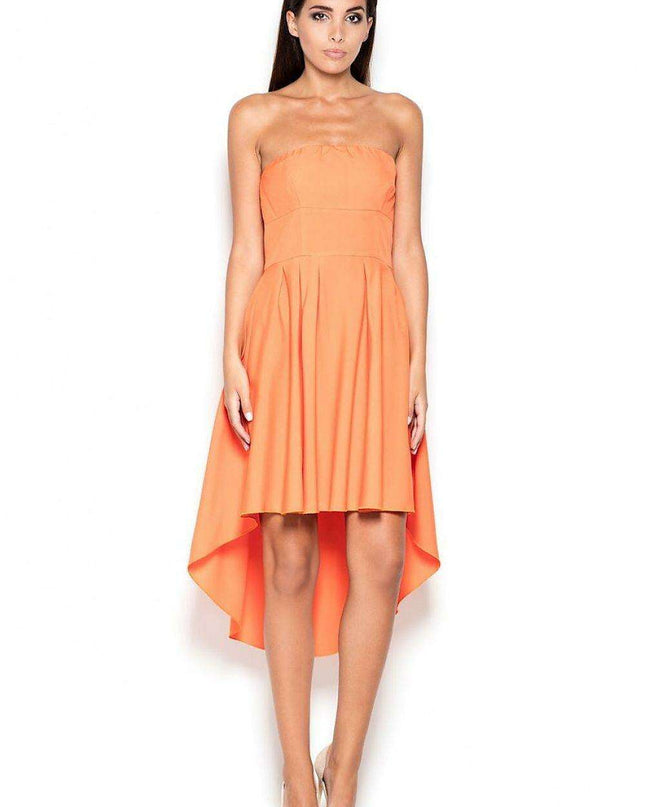 Chic Asymmetrical Strapless Day Dress by Lenitif