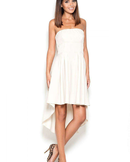 Chic Asymmetrical Strapless Day Dress by Lenitif