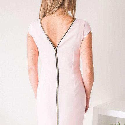 Elegant Zippered Midi Dress