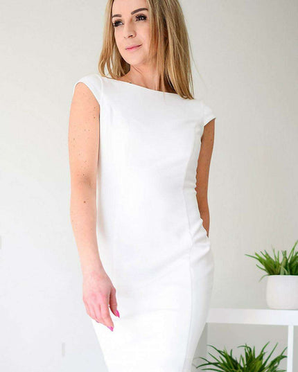 Elegant Zippered Midi Dress