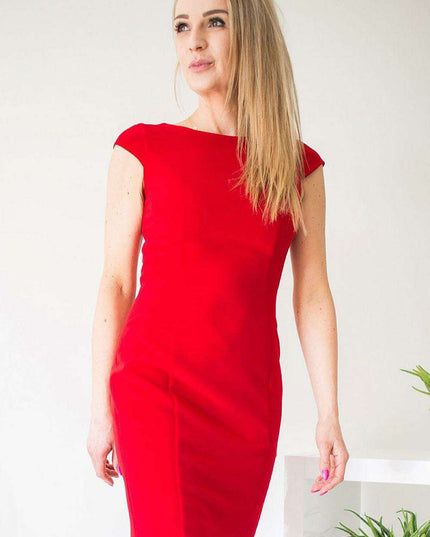 Elegant Zippered Midi Dress