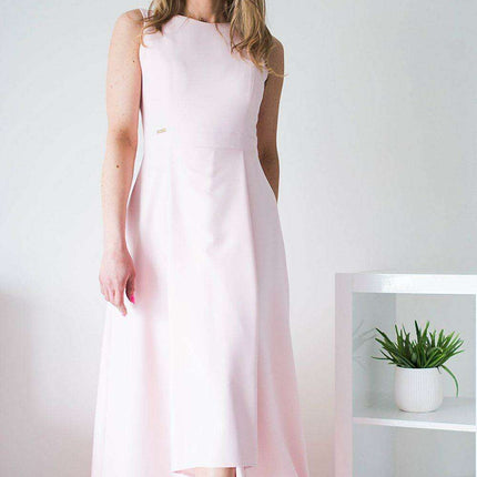 Elegant High-Low Hem Zipper-Back Evening Gown