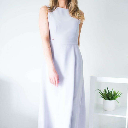 Elegant High-Low Hem Zipper-Back Evening Gown