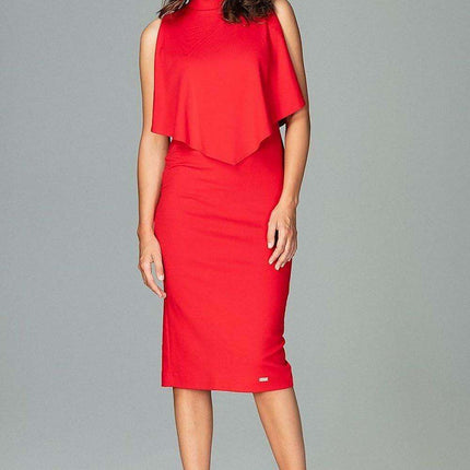 Sophisticated Cape Cocktail Dress - Lenitif