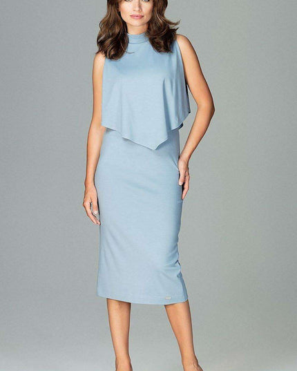 Sophisticated Cape Cocktail Dress - Lenitif