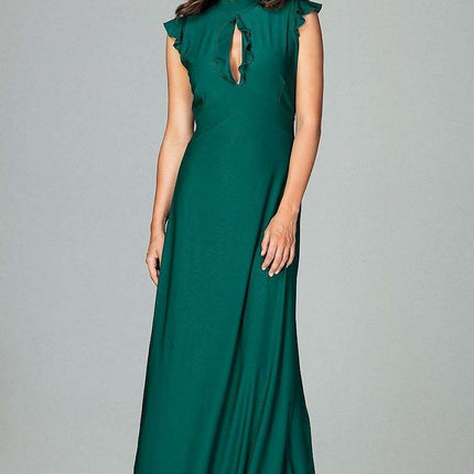 Chic Ruffled Maxi Evening Dress "Lenitif"