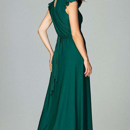 Chic Ruffled Maxi Evening Dress "Lenitif"
