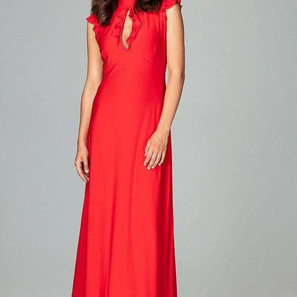 Chic Ruffled Maxi Evening Dress "Lenitif"