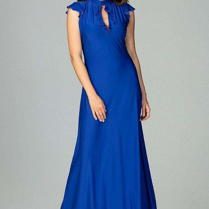 Chic Ruffled Maxi Evening Dress "Lenitif"