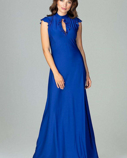 Chic Ruffled Maxi Evening Dress "Lenitif"