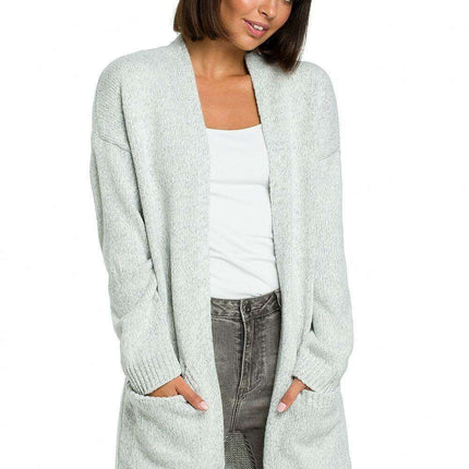 Open Front Long Sleeve Knit Cardigan