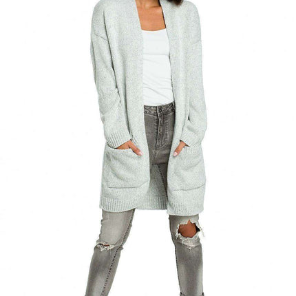 Open Front Long Sleeve Knit Cardigan