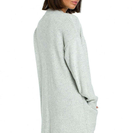 Open Front Long Sleeve Knit Cardigan