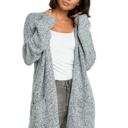 Open Front Long Sleeve Knit Cardigan