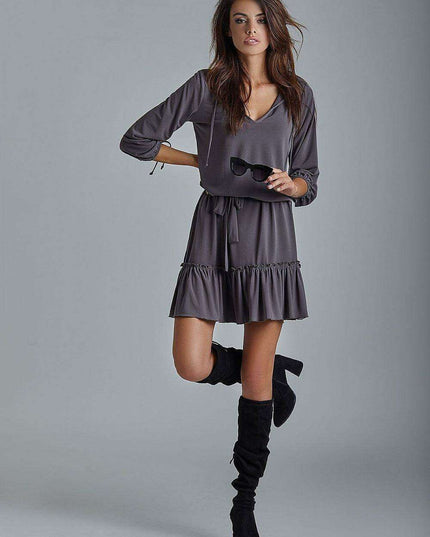 Charming Ruffle Hem Daydress European Casual Everyday Wear