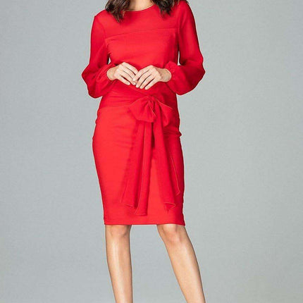 Elegant Bow-Detail Evening Gown