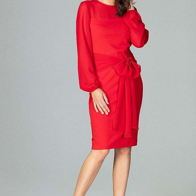 Elegant Bow-Detail Evening Gown